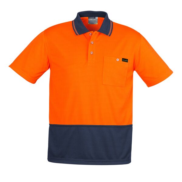 Syzmik Mens Hi Vis Comfort Back S/S Polo Thumbnail